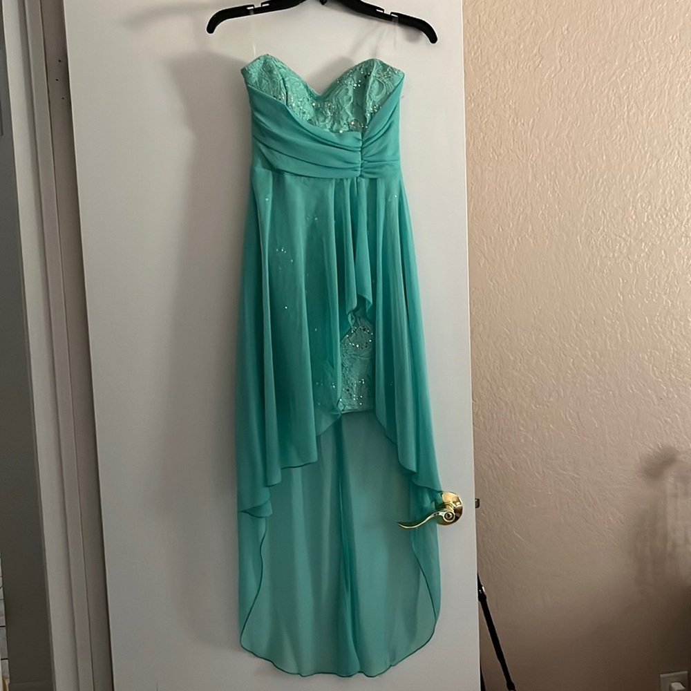 Teal homecoming/ prom dress